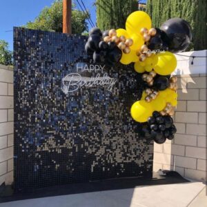 Black Shimmer Panel Wall 2.1m x 2.1 meter Rental (Excluding Delivery, Setup and Collection)
