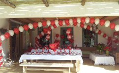 Criss Cross Helium Balloon Arch - C