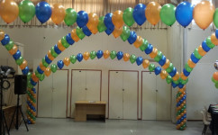 Full Criss Cross Helium Balloon Arch - B